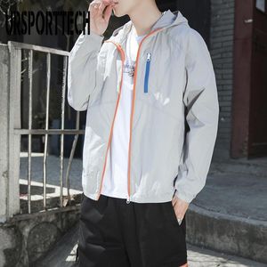 Men's Jackets Summer Thin Jacket Men Boys Light Hoodies Sun Protection Clothing Windbreaker Hooded Streetwear Outdoor Sport Oversize Coats