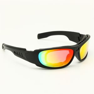 Óculos de sol do exército polarizado Daisy One C6 Óculos Militares Rx Inserir 4 Lens Kit Men Combate Game Tactical Glasses