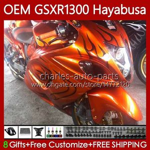 Injection For SUZUKI GSX R1300 Hayabusa GSXR 1300 CC 14 15 16 17 18 19 Body 77No.313 GSXR-1300 1300CC 08-19 GSXR1300 08 2008 2009 2010 2011 2012 2013 Fairing Orange Flames