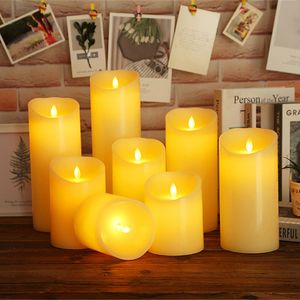 Flamyless LED Candle Light Reale paraffina paraffina pilastri con fiamme realiste per il compleanno / matrimonio / decorazioni natalizie