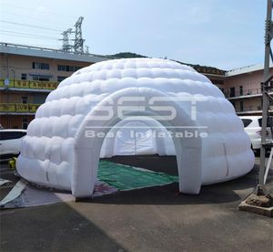 La cupola bianca gonfiabile gigante del diametro di 8m fa esplodere la pubblicità della decorazione di festival di eventi della tenda dell'igloo