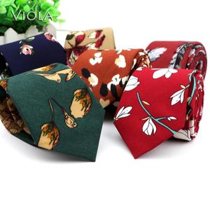 Wholesale tuxedos red tie for sale - Group buy Design Vintage Green Red Floral cm Chiffon Print NeckTies Mens Suit Tuxedo Dress Party Dinner Banquet Casual Accessory Gift Neck Ties
