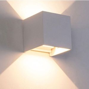 Lampada da parete moderna 6W 12W Lampada LED Alluminio Light Rail Regolabile Lampade da comodino quadrate per camera da letto