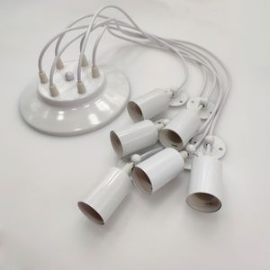 Lighting Accessories Vintage Chandelier White E27 Multi-Head Cable 1.5-2.5M For Bar Restaurant Loft Cafe DIY Art Spider Ceiling Lamp Modern Lighting
