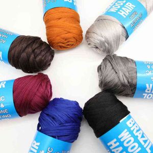 1PC 5pcs dirty braids polypropylene multi-strand yarn 80g African wool braided hair extension line Y211129