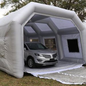 Customized portable inflatable spray paint booth car truck tent with carbon filters tan Oven Room garage for commercial use