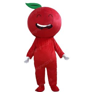 Cadılar bayramı Sevimli Kırmızı Apple Maskot Kostüm Yüksek Kalite Karikatür Anime Tema Karakter Karnaval Unisex Yetişkin Kıyafet Noel Doğum Günü Partisi Elbise