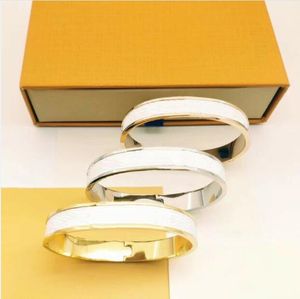 ZB004YX Braccialetto classico di moda di marca Bracciale in titanio bianco in pelle PU con confezione regalo 3 colori argento oro rosa 40 pezzi