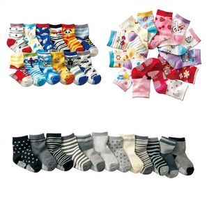 6 Pairs/lot 0 to 5 Yrs Four Seasons Sock For Boys Girl Toddlers Infants Non Skid Floor Socks Cotton Unisex Children's White Sock 211028