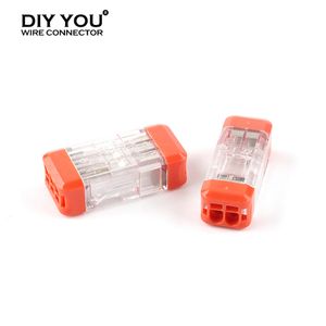 Wholesale mini wire connectors for sale - Group buy docking type mini quick wire connector universal compact electrical wiring connectors push in butt conductor terminal block