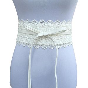 Belts Mulheres Cinch Celra firmemente amarre o espartilho fácil combinação requintada resistente ao vestido de noiva Fabala renda na cintura larga