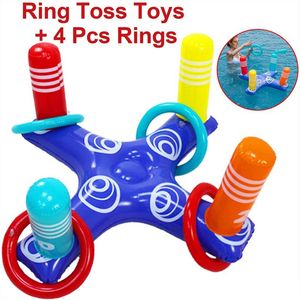 Inflatable Ring Throwing Ferrule Toss Pool Game Toy Kids Outdoor Beach Fun Summer Water Supplies #T1P & Accessories