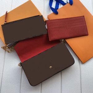 حقيبة يد Felicie Purse Designers Luxurys Handbags Lady's Evening Bags 3 in 1 Purses Shoulder Bag Gift Box التعبئة