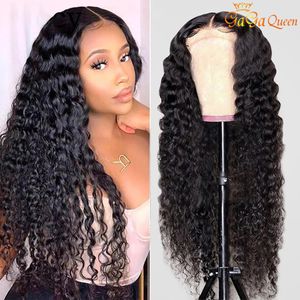 28 30 Inch Deep Wave Closure Wig Deep Curly 4x4 Lace Closure Wig Brazilian Human Hair Wigs 250% 4x4 Lace Front Wig Pre Plucked