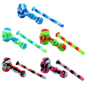 Tubo de água de silicone fumando cachimbos dólares plataformas de óleo Bong Tubos de mão Variedade de acessórios