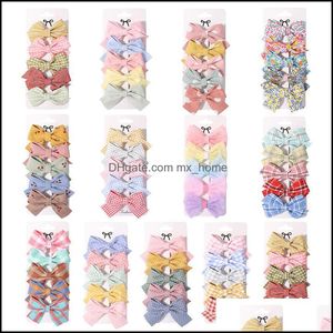 Hair Accessories Baby, Kids & Maternity Bows With Clips Floral Plaid Lattice Hairpin Boutique Hairpins Barrettes For Girls Princess Sets Z55