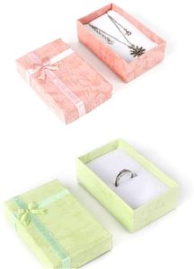 Kağıt Mücevher Kutusu Kolye Kolye Küpe Yüzükler Hediye Paketleme Kutuları Karton Mücevher Kılıfı Yıldönümü Düğün Doğum Günü
