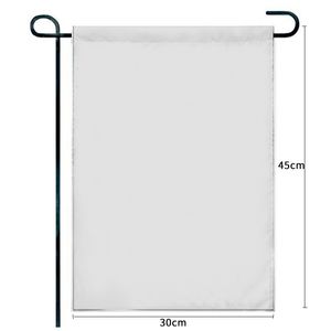 Sublimation Garden Flag, 3-layer White Polyester Banner with Black Shading Cloth, Heat Transfer Double-sided Printing, 30*45cm