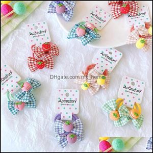 Aessories per capelli Neonato, Bambini Maternità Bambini coreani Pizzo Bordo ondulato Reticolo Fiocco Fasce Ragazze Bambino Frutta Sandwich Cravatte Copricapo Regalo Goccia D