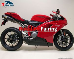 For Ducati 848 1098 1098S 1198 07 08 09 10 11 Sportsbike Hull Kit 848 1098 2007-2011 Red Black Fairings Parts (Injection Molding)