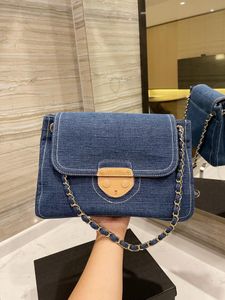 Luxurys Projektantów Bezpiętrowy Torba Retro Serii Kobieta Torebka 2021 Moda Styl All-Match Denim Crossbody Torby na ramię Hurtownie Rozmiar: 30 * 20 cm