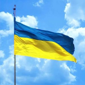 3 meter Ukraina National Flag Ukraina cm Flying Flag No Flagpole Heminredning Banner European Cup World Cup Flaggor CPA4263