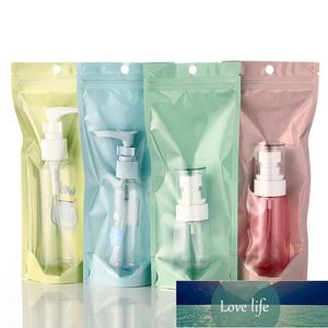 100st glansig klar frontfolie Fönster Zip Bag Resealable Eye Cream Nail Beauty Spray Bottle Läppstift Presenter Packaging Pouches Fabrikspris Expert Design Kvalitet