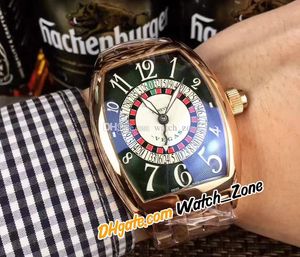 ラスベガスカジノ8880ロシアのターンテーブルCal.sk自動メンズウォッチグリーンダイヤルローズゴールドSSブレスレット39.5mmジェント腕時計watch_zone wzfm a08o