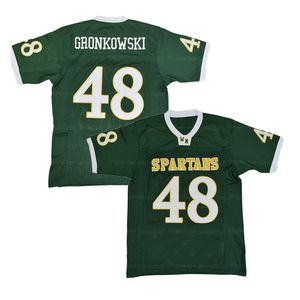 Anpassad Rob Gronkowski 48# High School Football Jersey Embroidery Ed Green Alla namn Number Size S-4XL Jerseys toppkvalitet