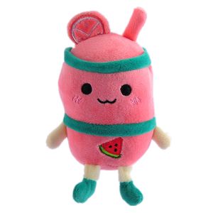 Plush Keychains Lovely Fruit Milk Tea Cup Toy As A Bag Pendant Gift