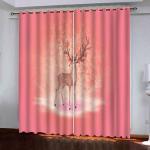 Custom Blackout Cortinas Animal Sala de estar Quarto Janela Cortina Drapes