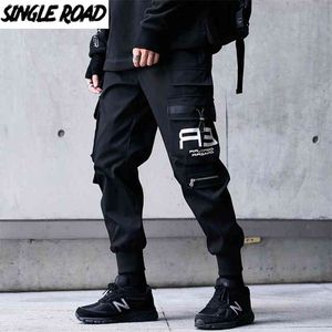Enstaka vägar lastbyxor män mode techwear joggare manlig hip hop japanska streetwear byxor jogging byxor för män 210714
