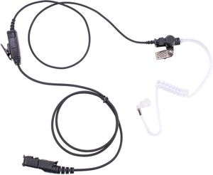 Single-Wire Walkie Talkie Earpiece Compatible för XPR3500 XPR3500E XPR3000 XPR3300 XPR3300E med PTT MIC Tansparent Air Acoustic Tub