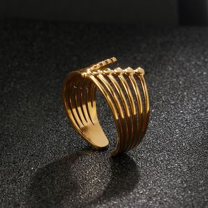 V vorm ringen voor vrouwen mannen L roestvrij staal goud zilver kleur sieraden verlovingsring geschenk