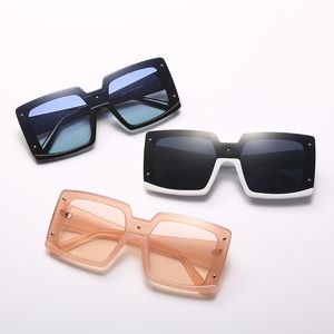 Sunglasses Super Cool Men's And Women's Trend Dark Brown Big Frame Face Slim Online Celebrity Couple Driving 9091