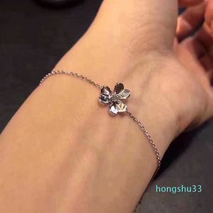 Frivole Single Flower Diamond Mini-Armband 18K Gold Diamant-Blumen-Armband Damen Luxurys Designer-Schmuck