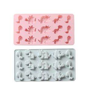 Moldes de cozimento Dinosaur Silicone molde fofo desenho animado de animais DIY Ferramenta de fabricação de doces DIY