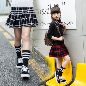 Preppy Spring Autumn Student Girls Plaid Kjolar Princess Corduroy Kjol 5 6 7 8 9 10 11 12 13 14 År gamla koreanska barnkläder