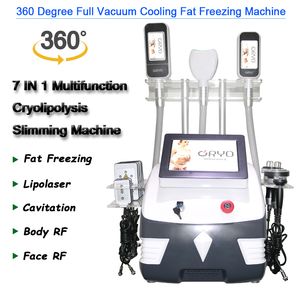 Sistema de Cryolipolysis Lipo Laser Slimming Machine RF Lipoaspiração Cavitação Multifuncional Perda de peso de perda de peso para salão