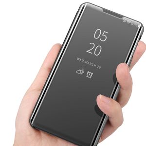 Hüllen für Samsung Galaxy A42 A52 A72 A12 A22 A32 Smart Mirror Flip Handyhülle für S20 S10 S9 S8 Plus Note 8 9 10 20 Ultra Halterabdeckung