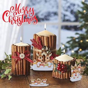 Christmas Decorations Elk Family Personal Gift Pendant Cute Wooden Xmas Tree Ornaments RRD12397
