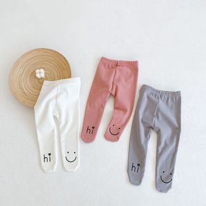 Infant Cartoon Leggings Herbst 2021 Baby Mädchen Brief Drucken Strumpfhosen mit großen PP Hosen Herbst Nette Neugeborene Casual Kleidung Legging s1541