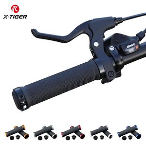 Bike Handlebars &Components X-TIGER Grip Rubber Anti-Slip Bicycle Grips Aluminum Alloy Lock Handles For Road Cycling Handle Accessories