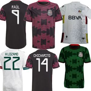 Edycja All-Star White Meksyk Soccer Koszulki Mężczyźni Kids Kit H.lozano Home Black Pink Away Green Dos Santos Chicharito Sports Piłka nożna Koszula 21 22