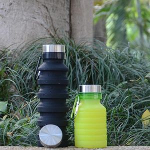 10pcs Water Bottles & Cages Folded Silicone Bottle MTB Bike Cup Kettle Outdoor Camping Leak-Proof Folding Tour Gel Kids Retractable Collapsible 55
