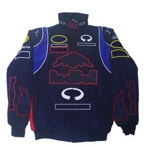 Herrjackor Formel 1 F1 racing kostym europeisk och amerikansk stil college casual bomullsjacka vinter full broderi vintage motorcykeljacka varm 0hg8 xha8