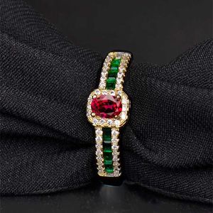 Gift Jewelry for Women, sapphire Ruby Gemstone Ring Wedding Engagement 925 Sterling Silver 211217