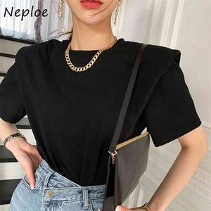 O Neck Pullover Short Sleeve T Shirt Women Summer Ol Work Style Tees Loose Causal All Match Ladies Top 210422