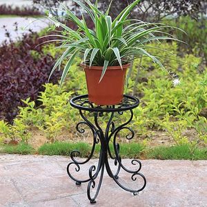 Flower Shelf Nordic Home Balcony Decoration Round Rack Plant Stand Shelves Wrought Iron Living Room Two Size Gardening De Planters & Pots