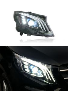 Светодиодные фонари для головки автомобиля для головки Benz Vito DRL Turme Turme Light V260 Angel Eye Projector